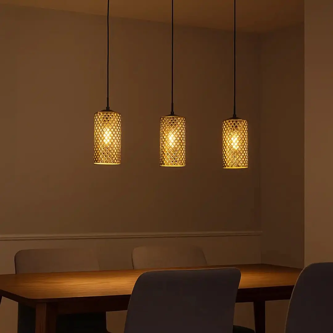 Freelight Cestino Hanglamp 3 Lichts - 100cm - Goud