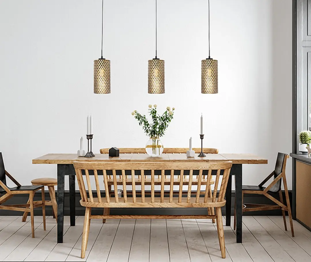Freelight Cestino Hanglamp 3 Lichts - 100cm - Goud