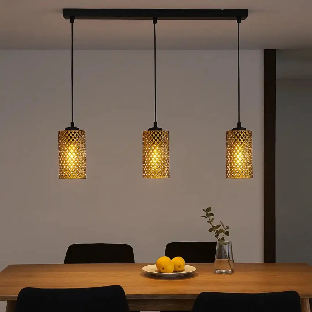 Freelight Cestino Hanglamp 3 Lichts - 100cm - Goud