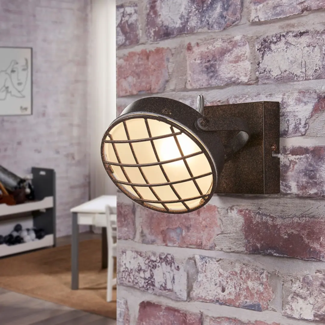Lindby Buitenspot G9 Metaal Glas 5W - Roest/Wit