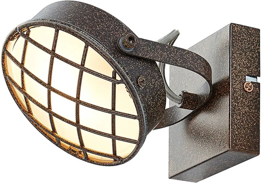 Lindby Buitenspot G9 Metaal Glas 5W - Roest/Wit