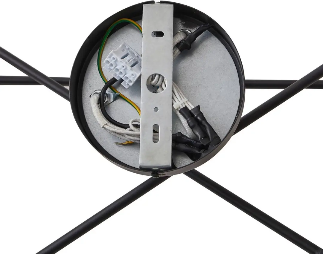 Lindby Plafondlamp 6-Lichts E27 - Ø56,6cm - Zwart