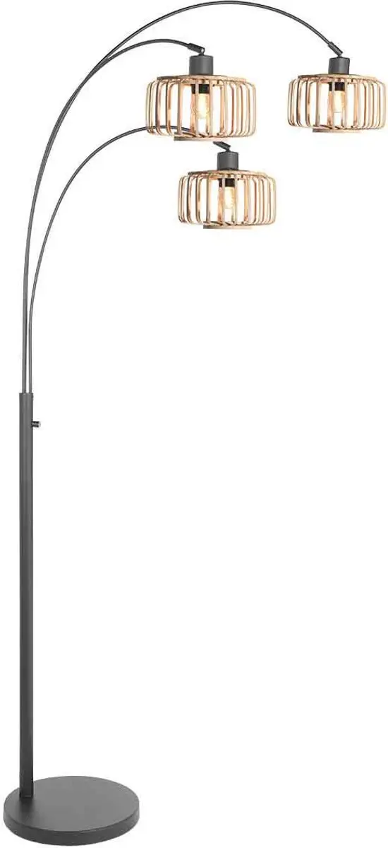 Steinhauer Breeza-Beache 4148ZW Vloerlamp - 3 Lichtpunten - Zwart