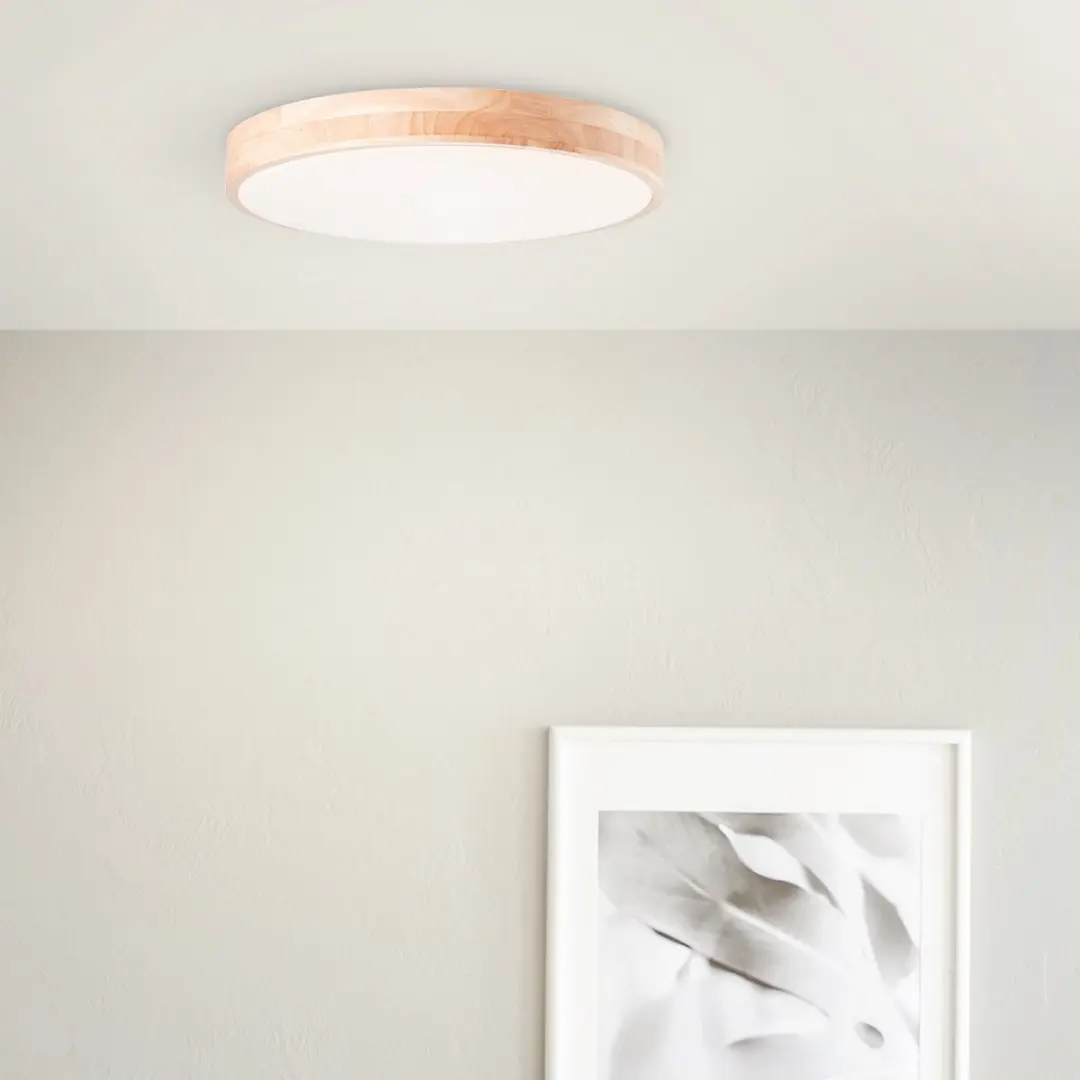 Brilliant Slimline Houten Plafondlamp Ø50cm - G80570A75