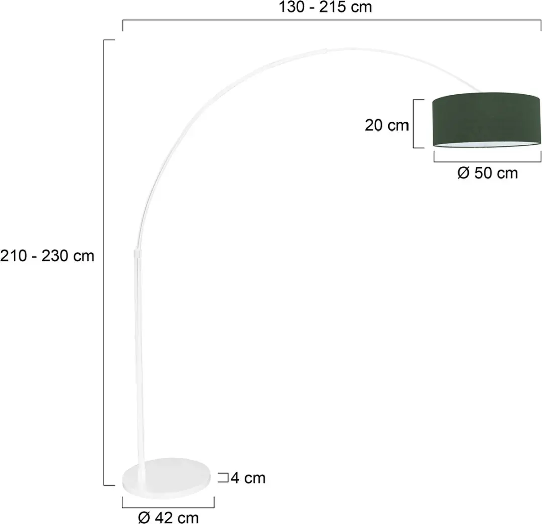 Steinhauer Sparkled Light 7171W Vloerlamp - Warm wit - Groen - afbeelding 6 van 6