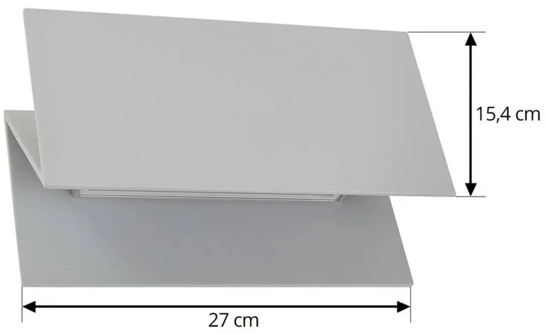 Lucande LED Wandlamp Buiten 2-Lichts - 1600K - Grijs