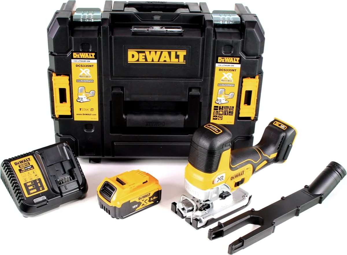 DeWalt DCS335P1-QW Accudecoupeerzaag 18V - met 5.0Ah accu & snellader