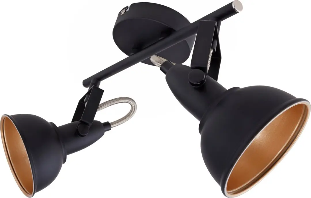 Briloner Soft Plafondspot Zwart-Goud 2x E14 Kantelbaar