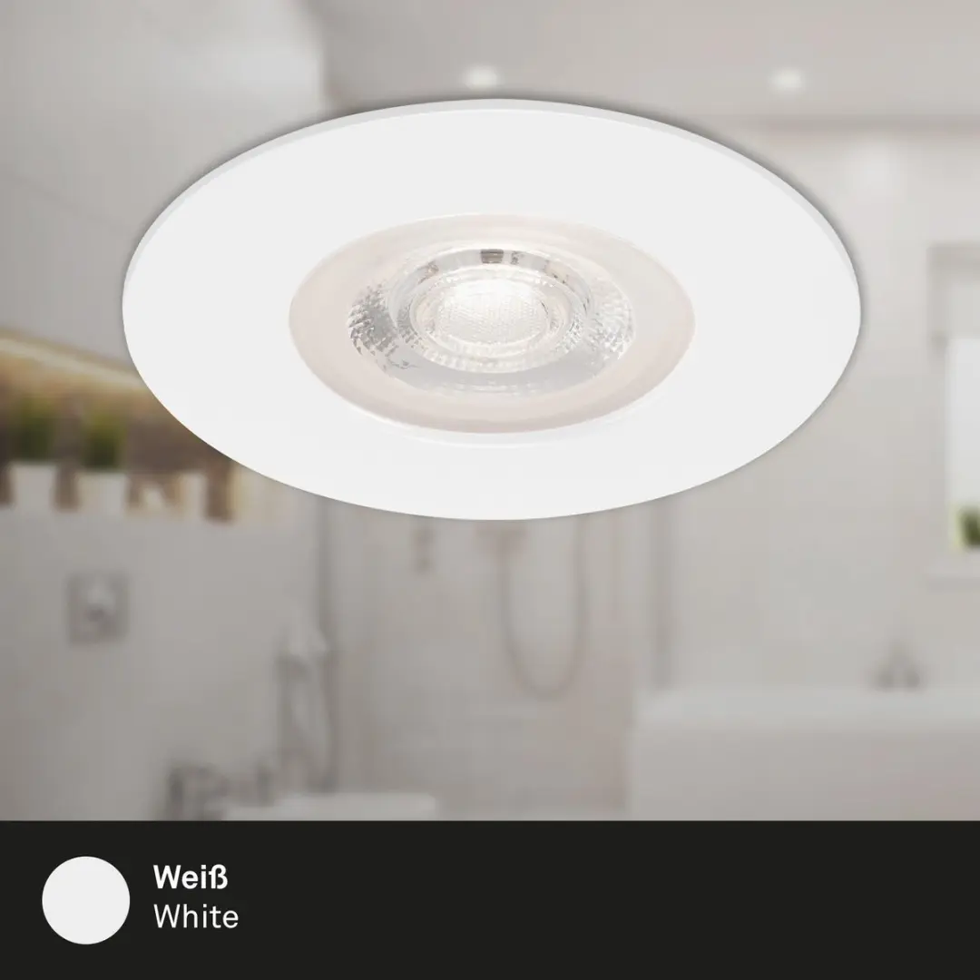 Briloner LED Inbouwspots Ø9cm 3x - 460 Lm 3000K - IP44 Wit
