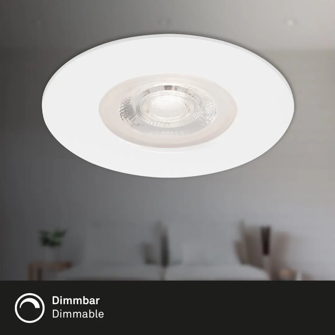 Briloner LED Inbouwspots Ø9cm 3x - 460 Lm 3000K - IP44 Wit
