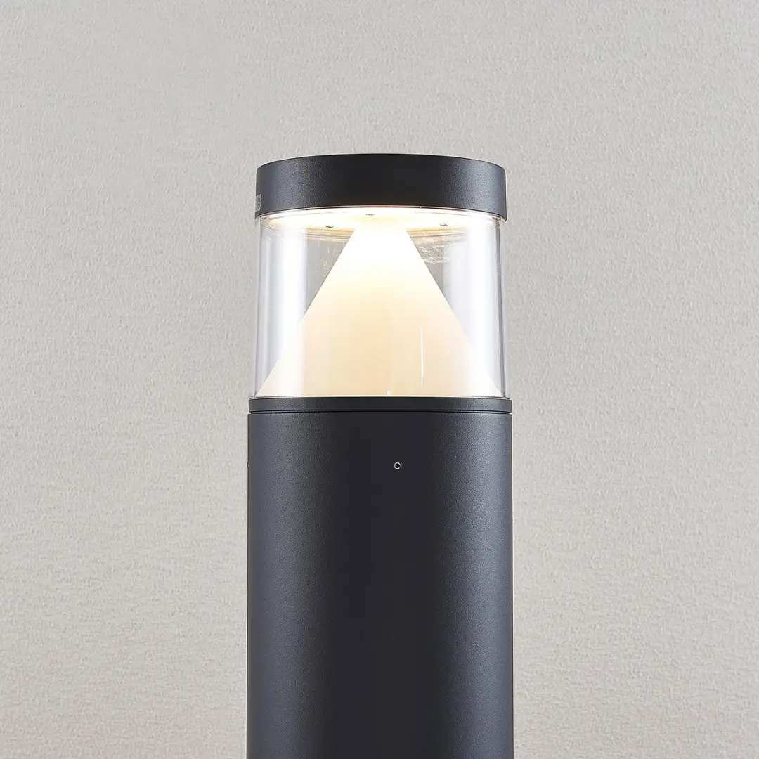 Lucande LED Buitenlamp 18W - 1 Licht - Donkergrijs/Wit