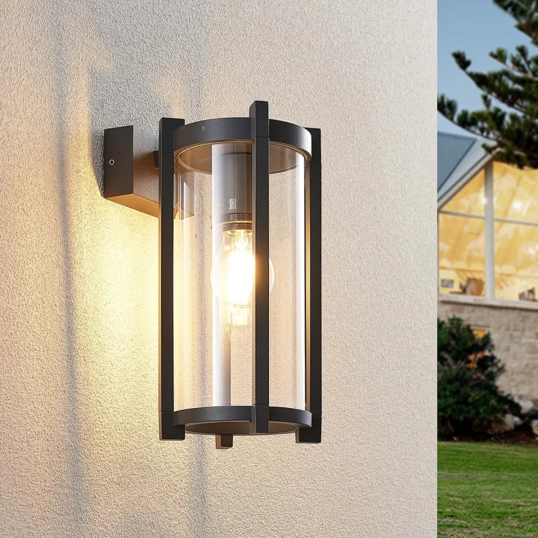 Lucande Wandlamp Buiten 1 Licht E27 Gegoten Aluminium - Antraciet