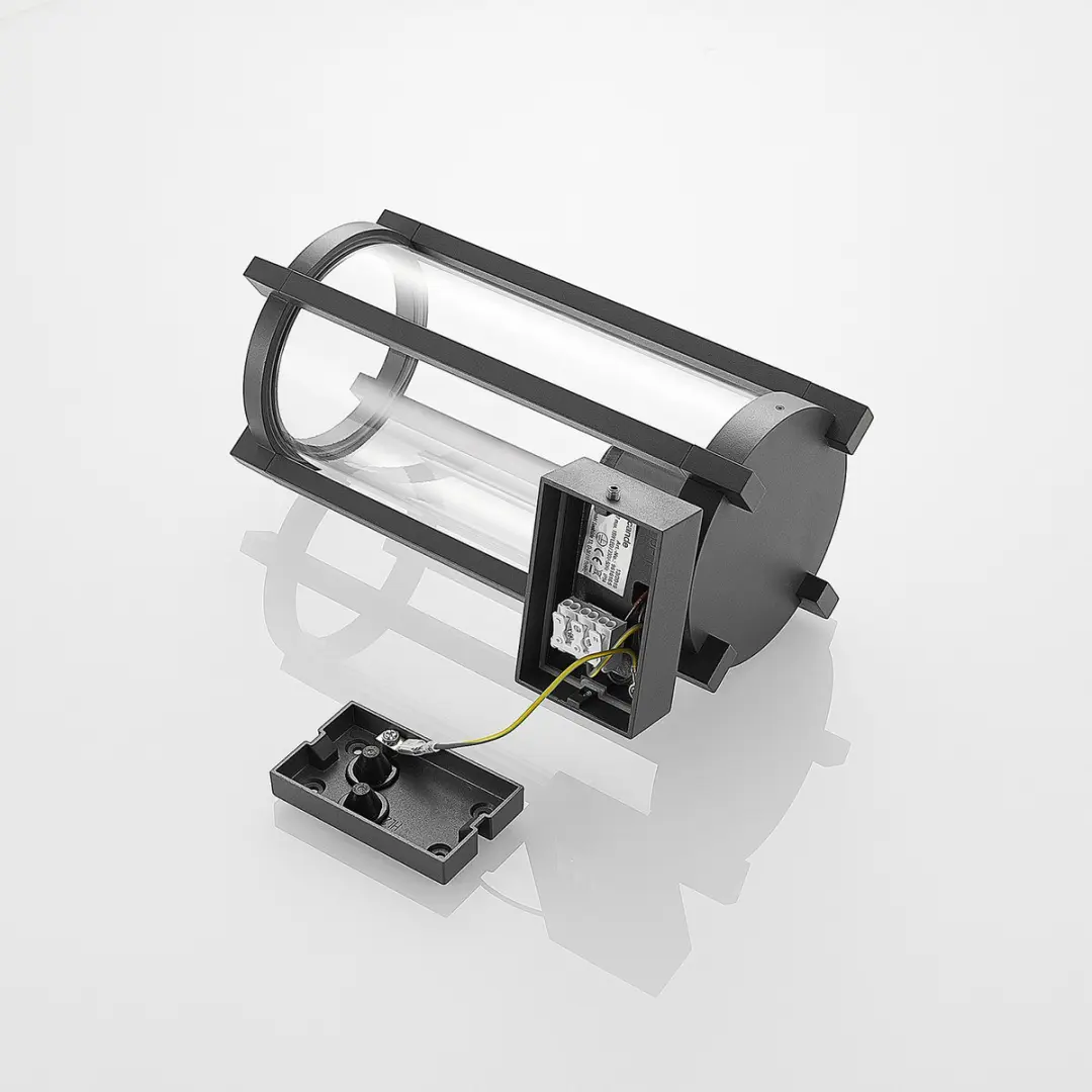Lucande Wandlamp Buiten 1 Licht E27 Gegoten Aluminium - Antraciet