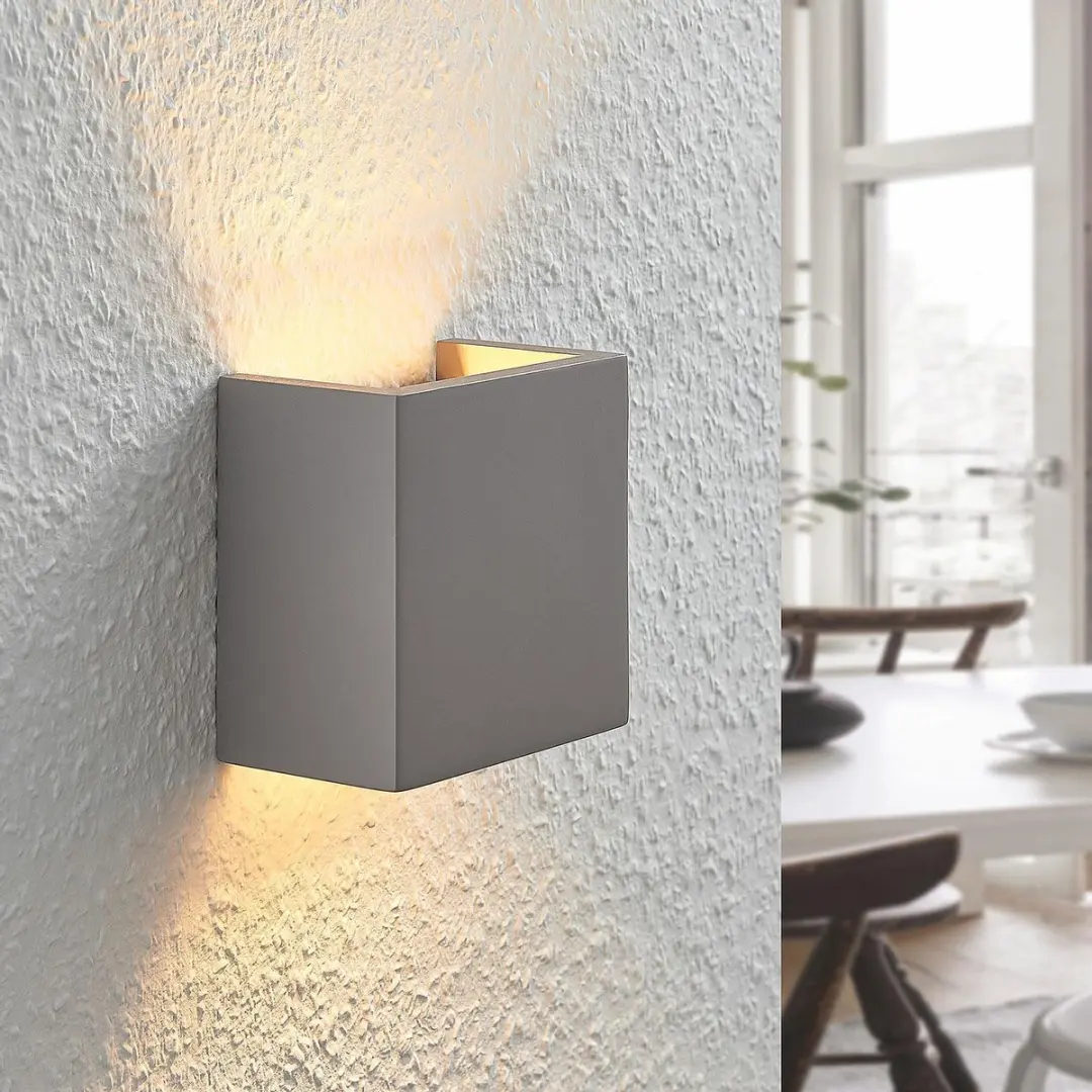 Lindby Wandlamp Beton G9 - 1 Lichtpunt - Grijs