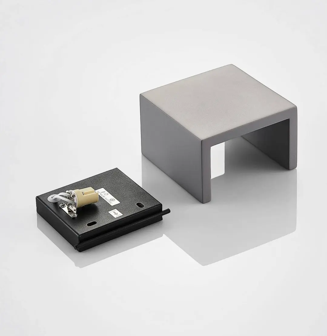 Lindby Wandlamp Beton G9 - 1 Lichtpunt - Grijs