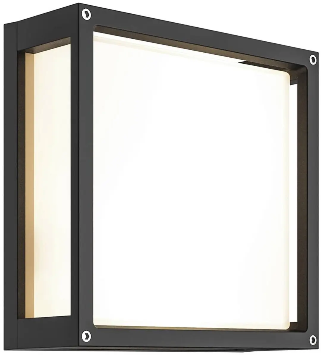 Lucande Wandlamp Buiten 2-lichts Glas - 25cm - Donkergrijs/Wit