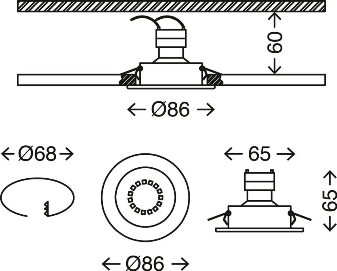 Briloner RENG 7110-032 Inbouwarmatuur - 3 Stuks - Nikkel