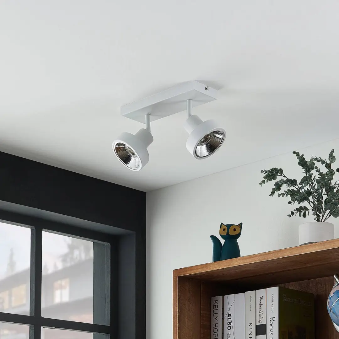 Lindby Plafondlamp 2x GU10 35W - Zandwit