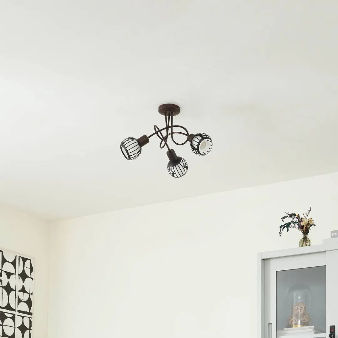 Lindby Plafondlamp 3-Lichts - Roestkleurig