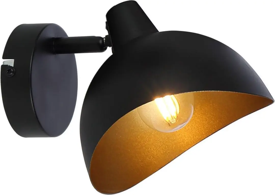 Brilliant Layton Wandspot Goud/Zwart