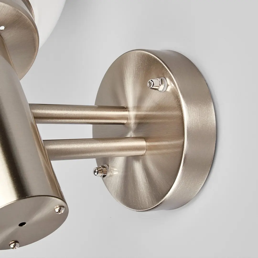 Lindby Wandlamp Buiten 1 Licht E27 Roestvrij Staal