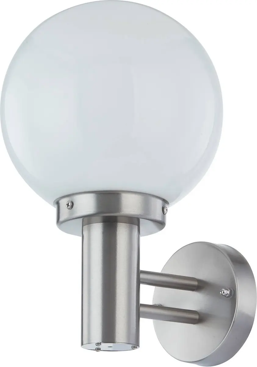 Lindby Wandlamp Buiten 1 Licht E27 Roestvrij Staal