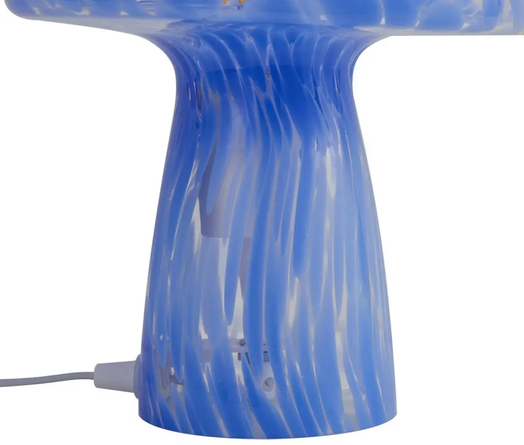 Lindby Tafellamp Glas E27 Blauw - 28cm