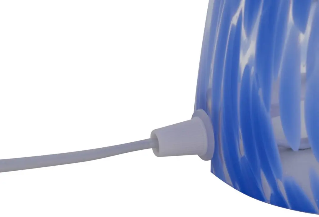 Lindby Tafellamp Glas E27 Blauw - 28cm