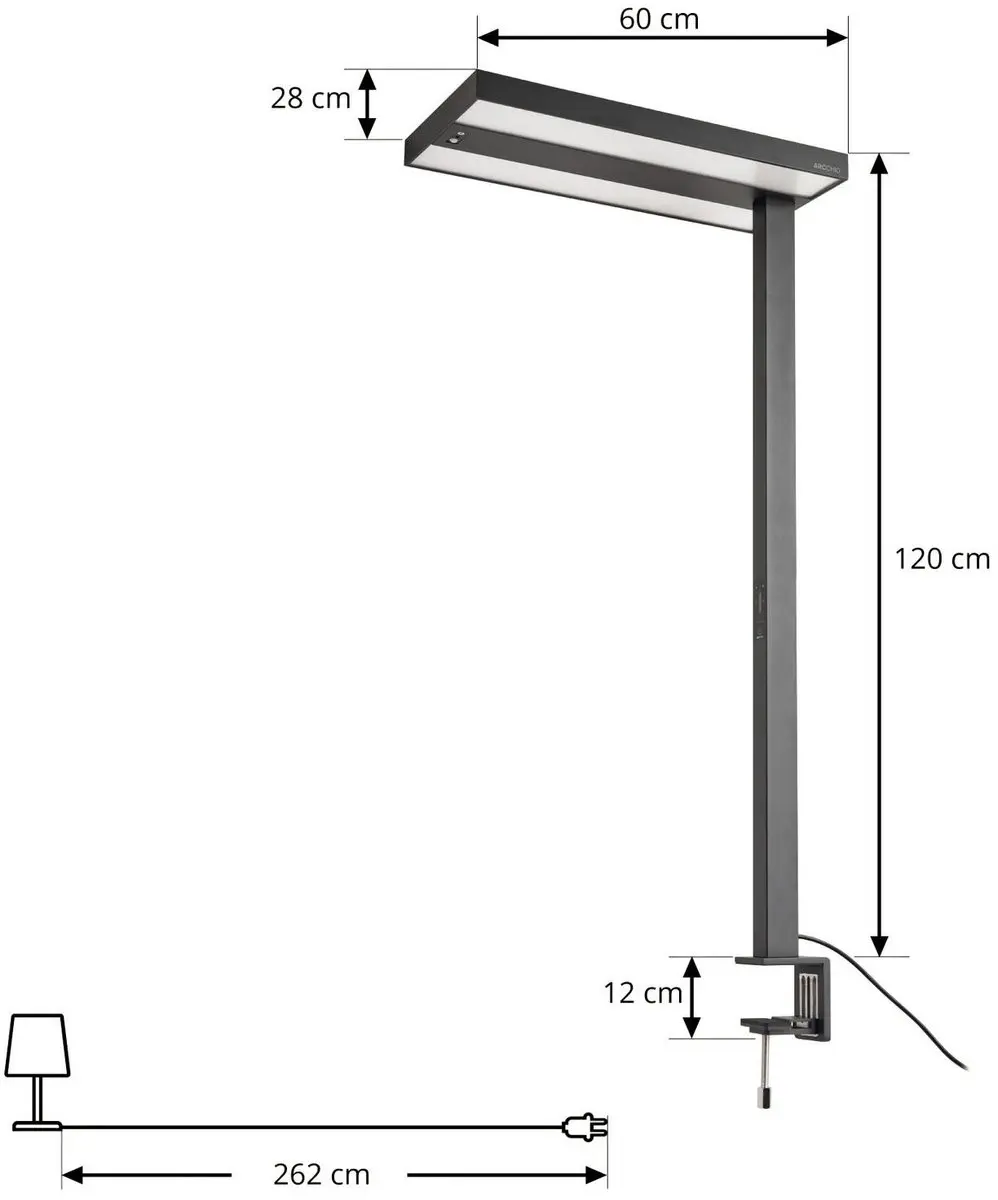 ARCCHIO Klemlamp 2-lichts - 180W - Zwart mat
