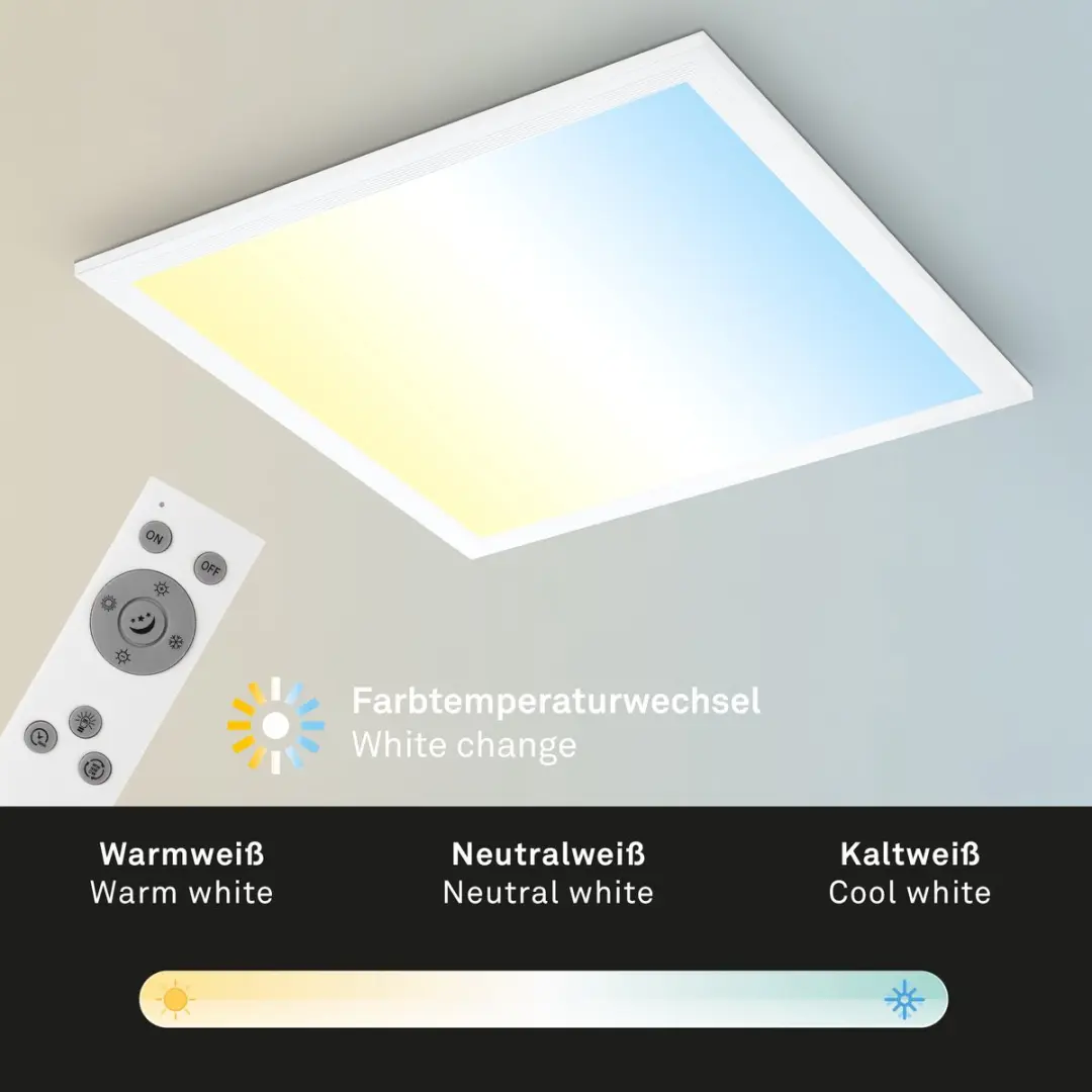 Briloner LED Plafonnière 21W - 38cm - Wit - CCT met afstandsbediening