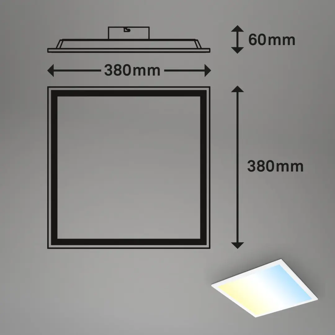 Briloner LED Plafonnière 21W - 38cm - Wit - CCT met afstandsbediening
