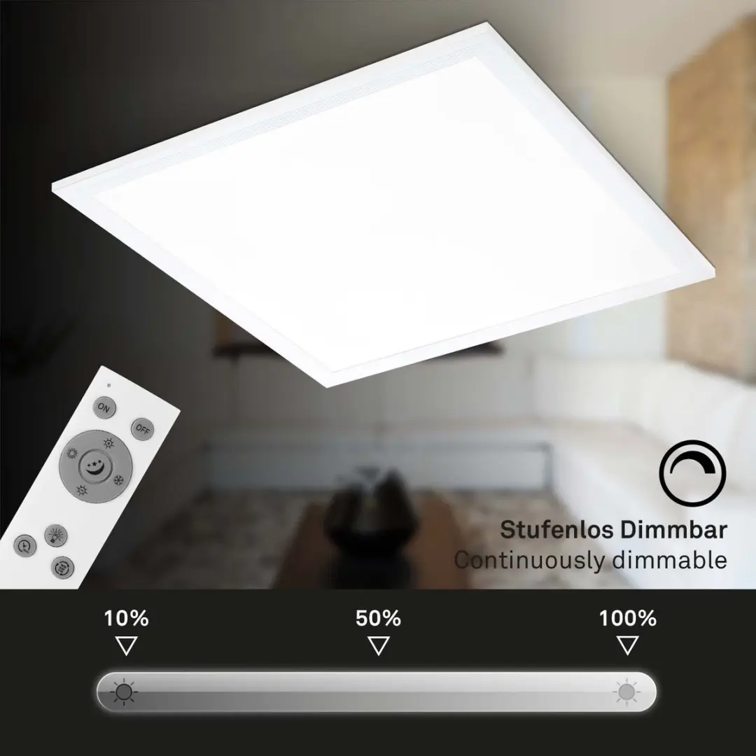 Briloner LED Plafonnière 21W - 38cm - Wit - CCT met afstandsbediening
