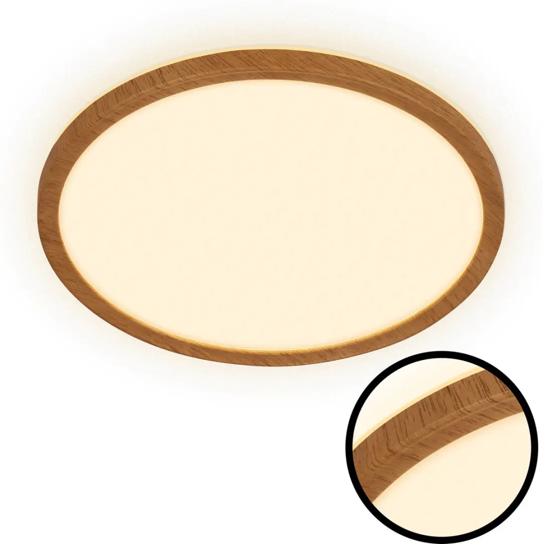 Briloner Tava Wood LED Plafondlamp Ø29cm