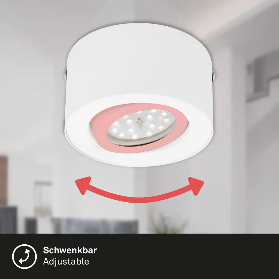 Briloner LED Opbouwspot 5W 3000K - Ø9cm Wit