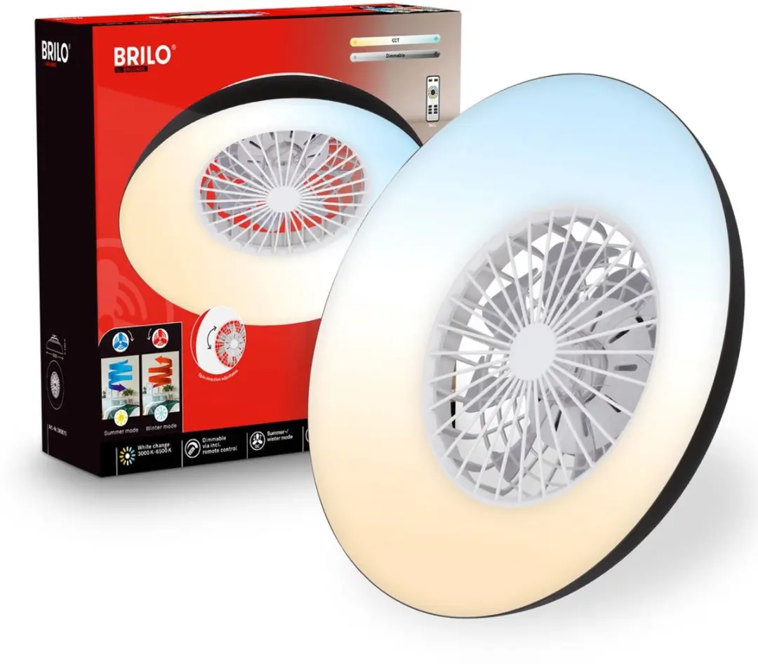 Briloner Windora Plafondventilator met LED 60cm