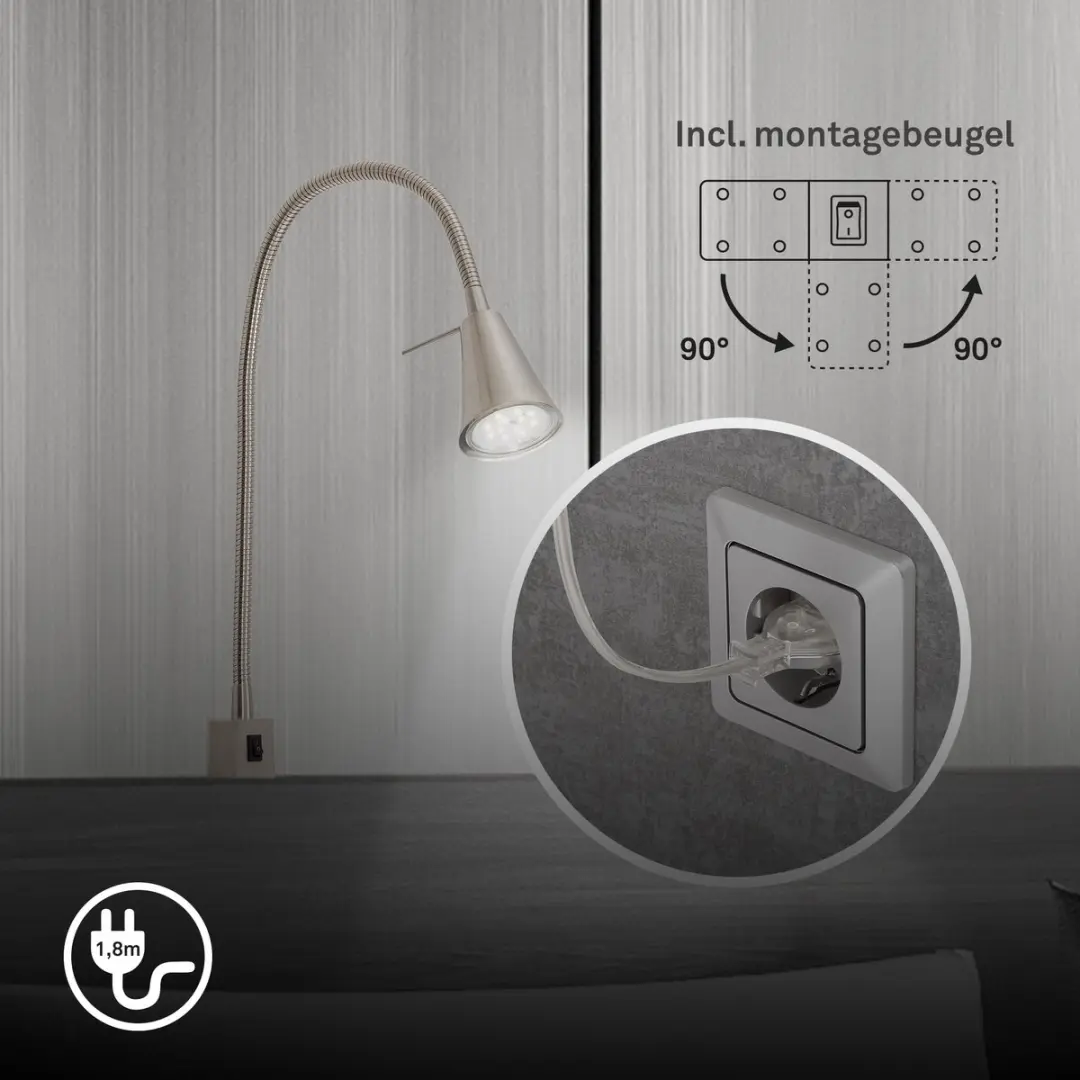Briloner Tuso Wandlamp GU10 - 2x 5W Warm Wit - Beige