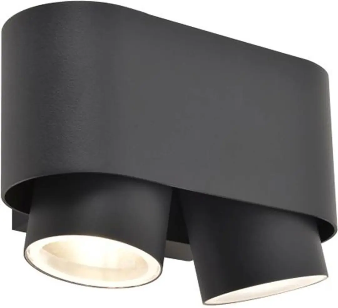 Lutec Cypres Wandlamp GU10 Donkergrijs