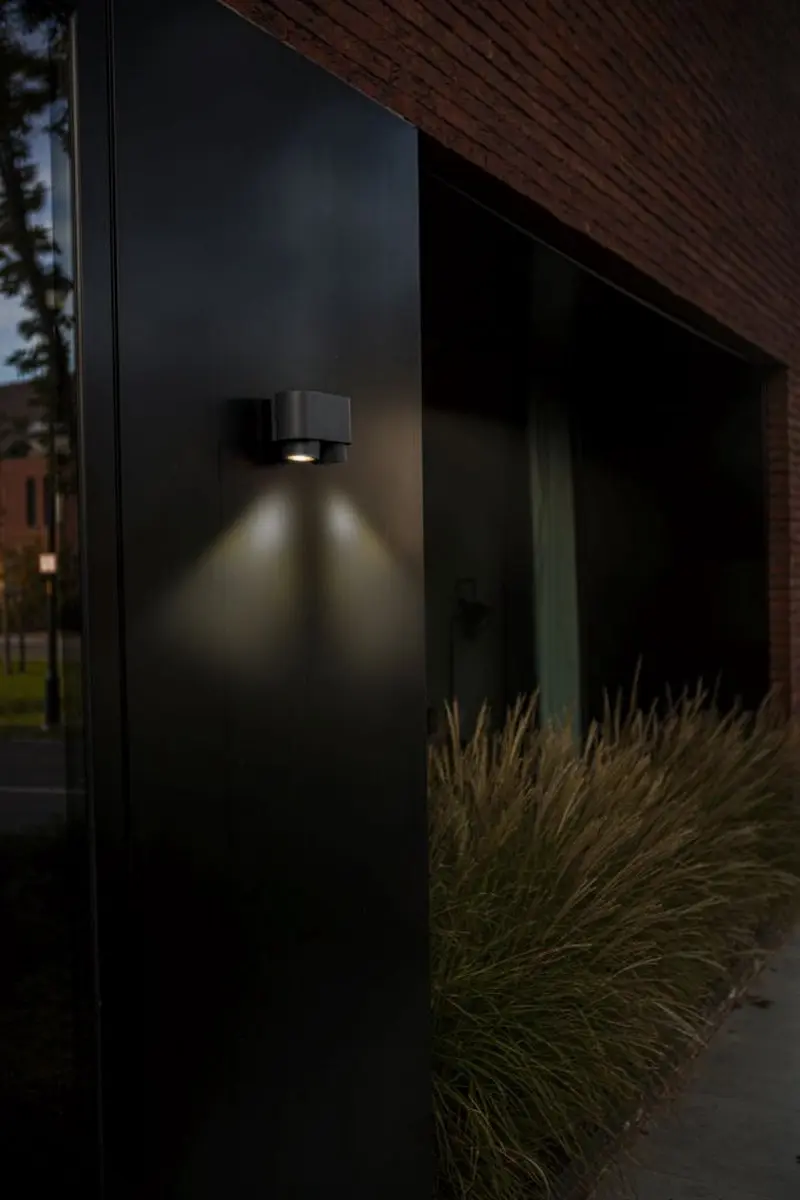 Lutec Cypres Wandlamp GU10 Donkergrijs - 2 Lichtpunten
