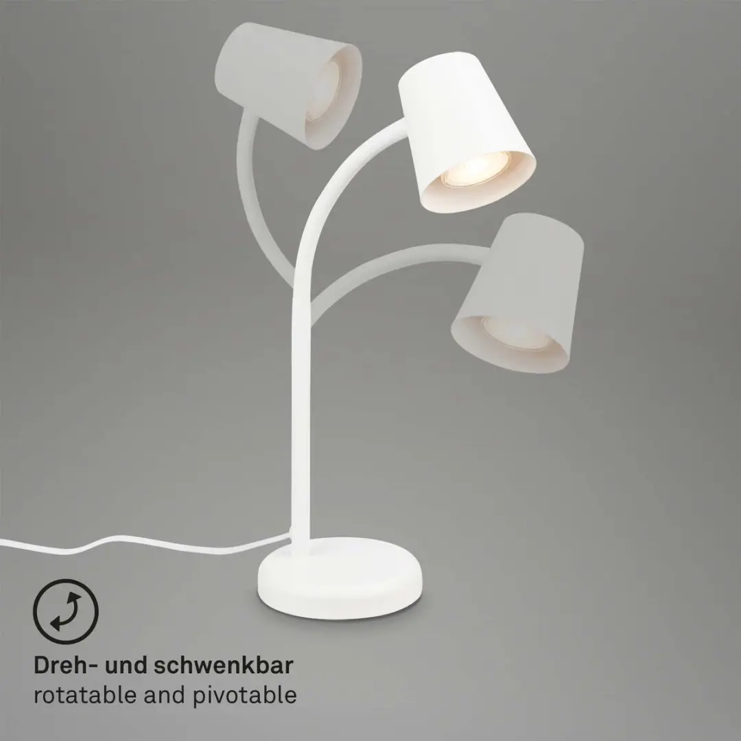 Briloner Skriva Tafellamp 9W - 13x38,5cm - Wit