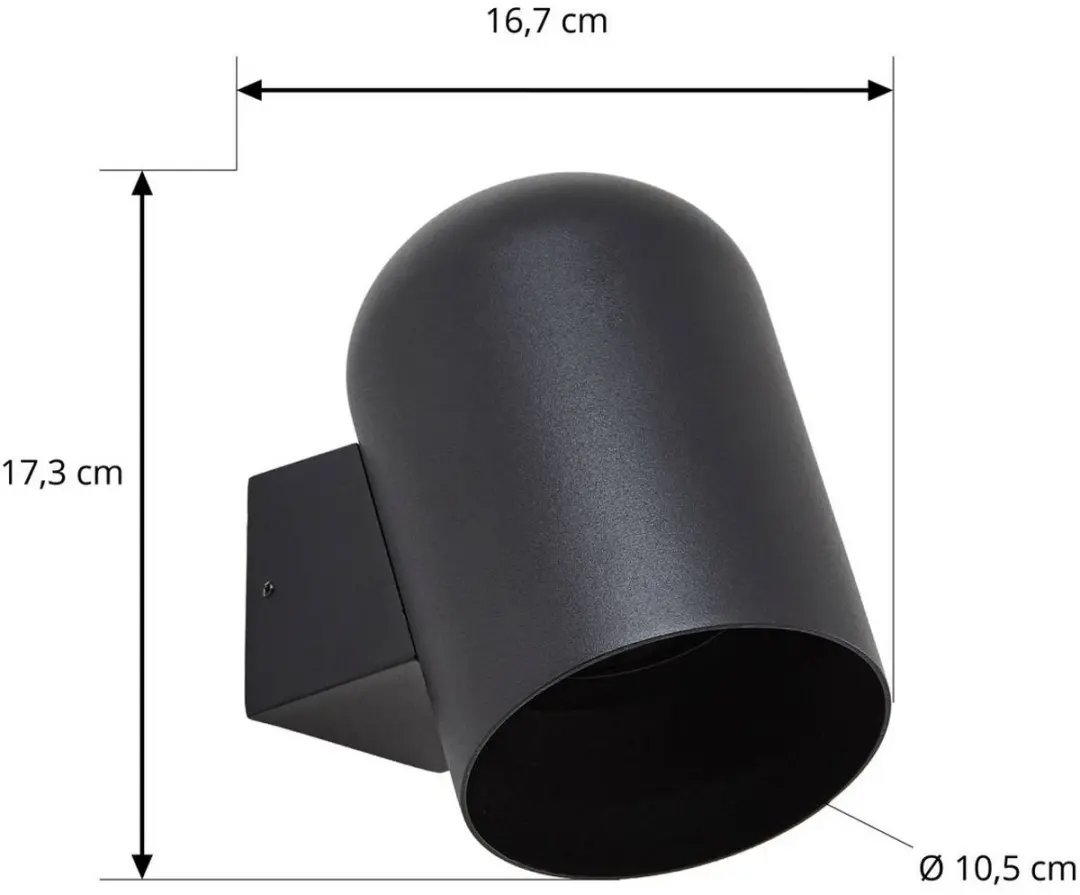 Lindby Wandlamp Buiten 1 Licht GU10 Zwart