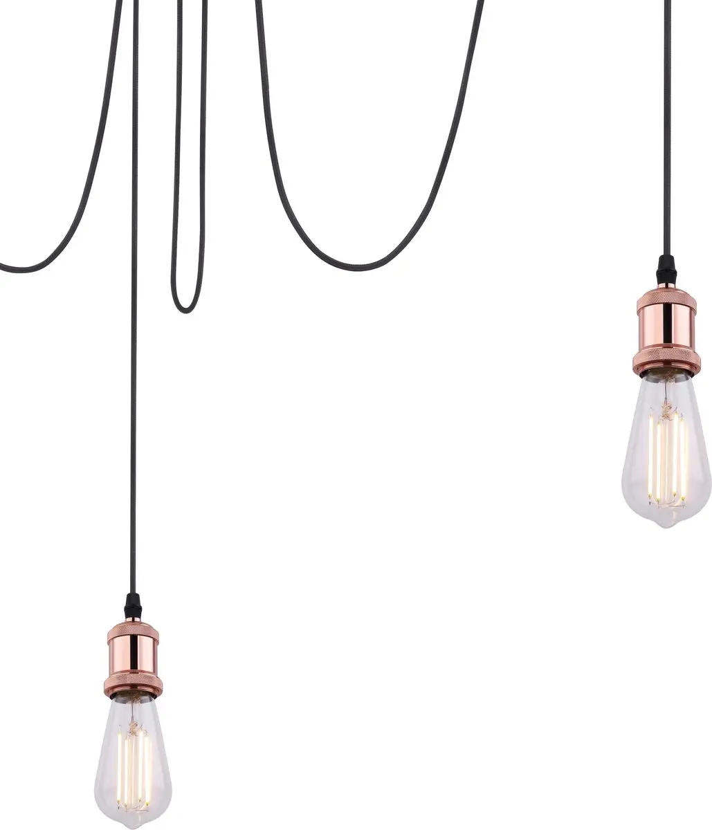 Globo Oliver Hanglamp Koper - Ø12cm - 3 Lichtpunten