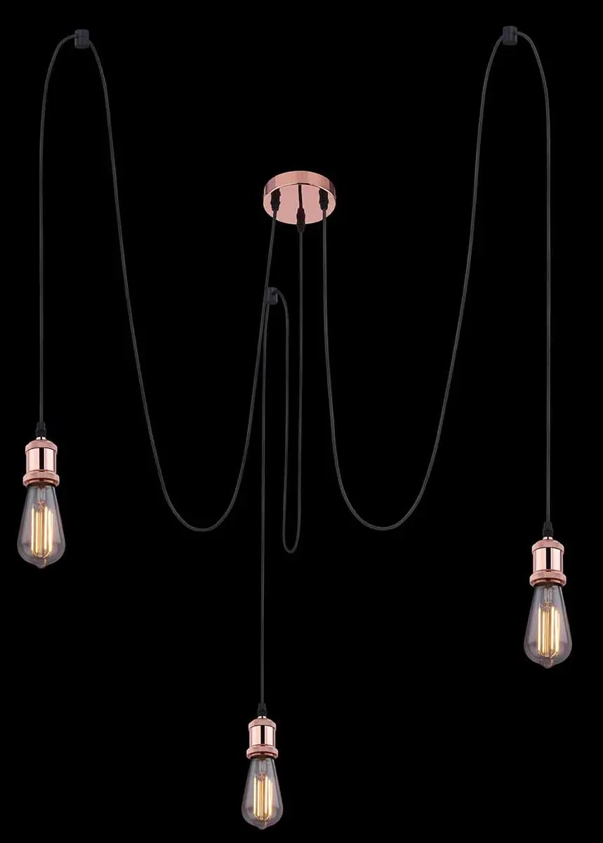 Globo Oliver Hanglamp Koper - Ø12cm - 3 Lichtpunten
