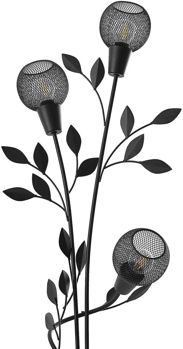 Lindby Vloerlamp 3-licht Metaal 160cm - Zwart