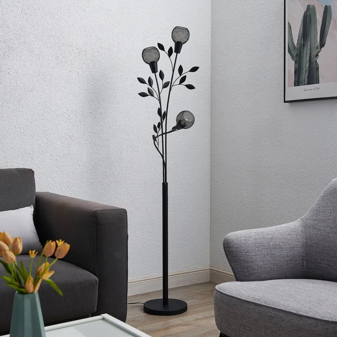 Lindby Vloerlamp 3-licht Metaal 160cm