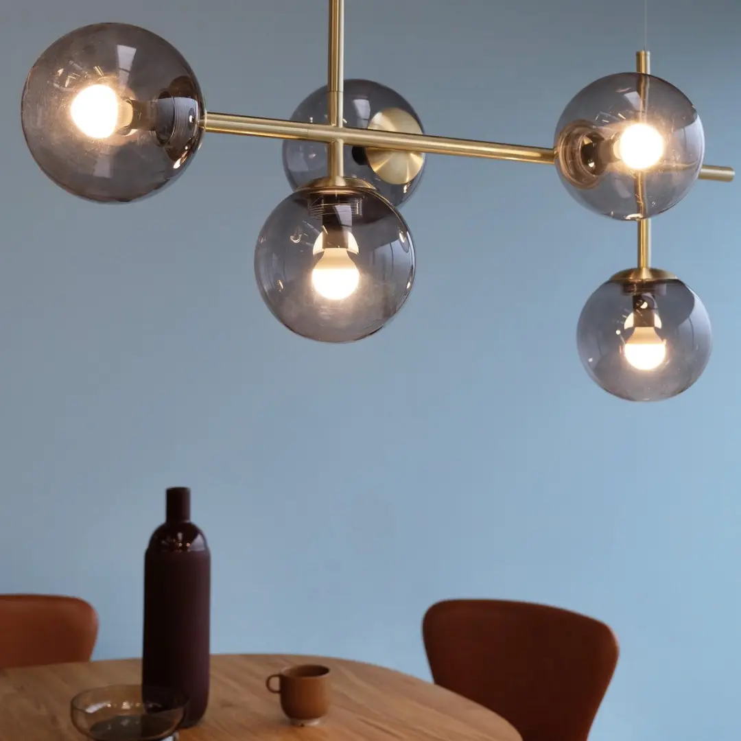 Dyberg Larsen Como Hanglamp 5x25W - Ø15cm - Goud