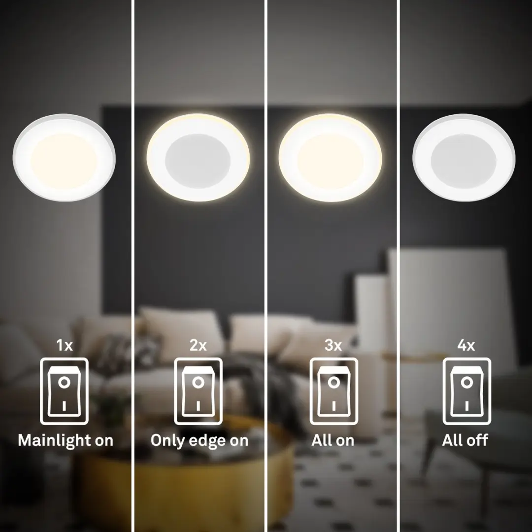 Briloner Gima LED Inbouwspots 3 Stuks - Ø9,3cm - Warm Wit