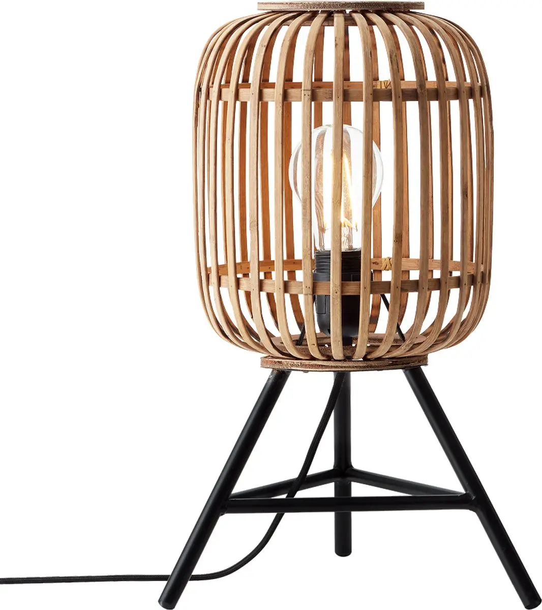 Brilliant Woodrow Tafellamp E27 - Lichtbruin