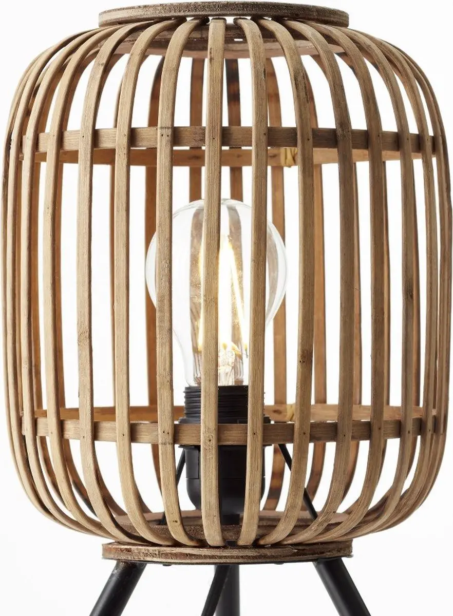 Brilliant Woodrow Tafellamp E27 - Lichtbruin - afbeelding 6 van 6
