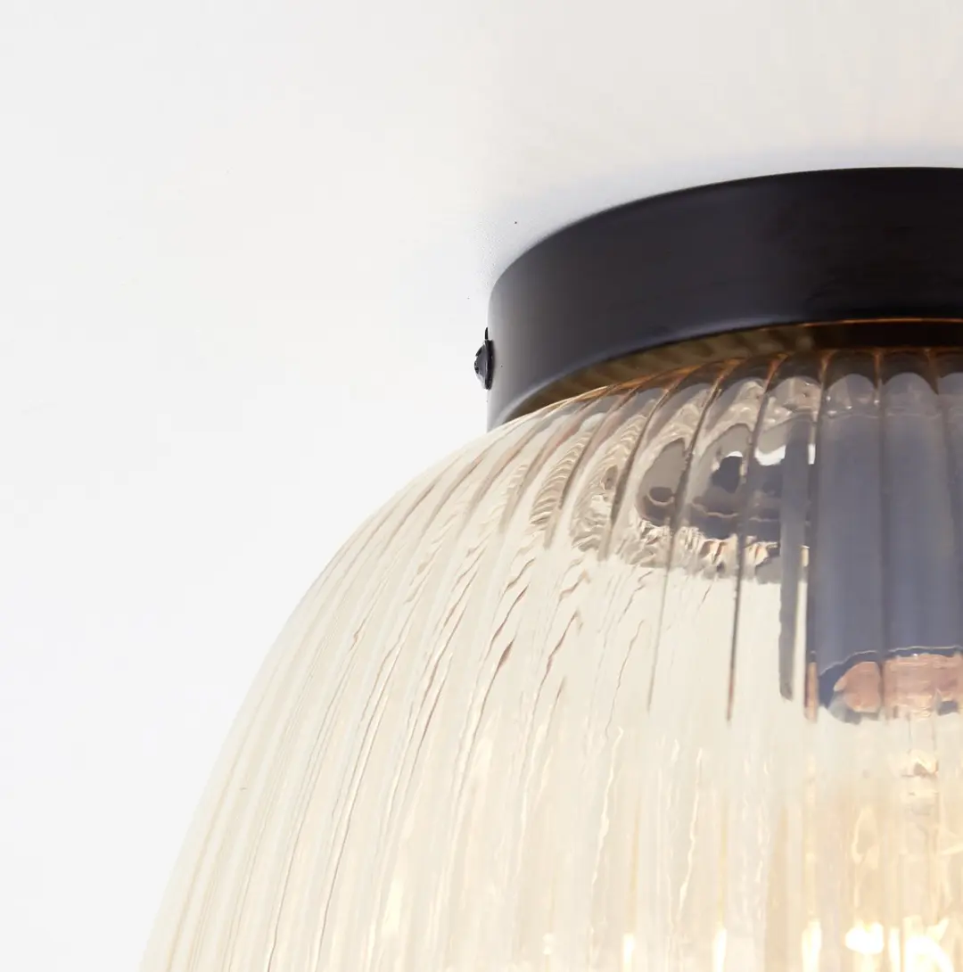 Brilliant Kaizen Plafondlamp 1-lichts Glas - 40W - Zwart