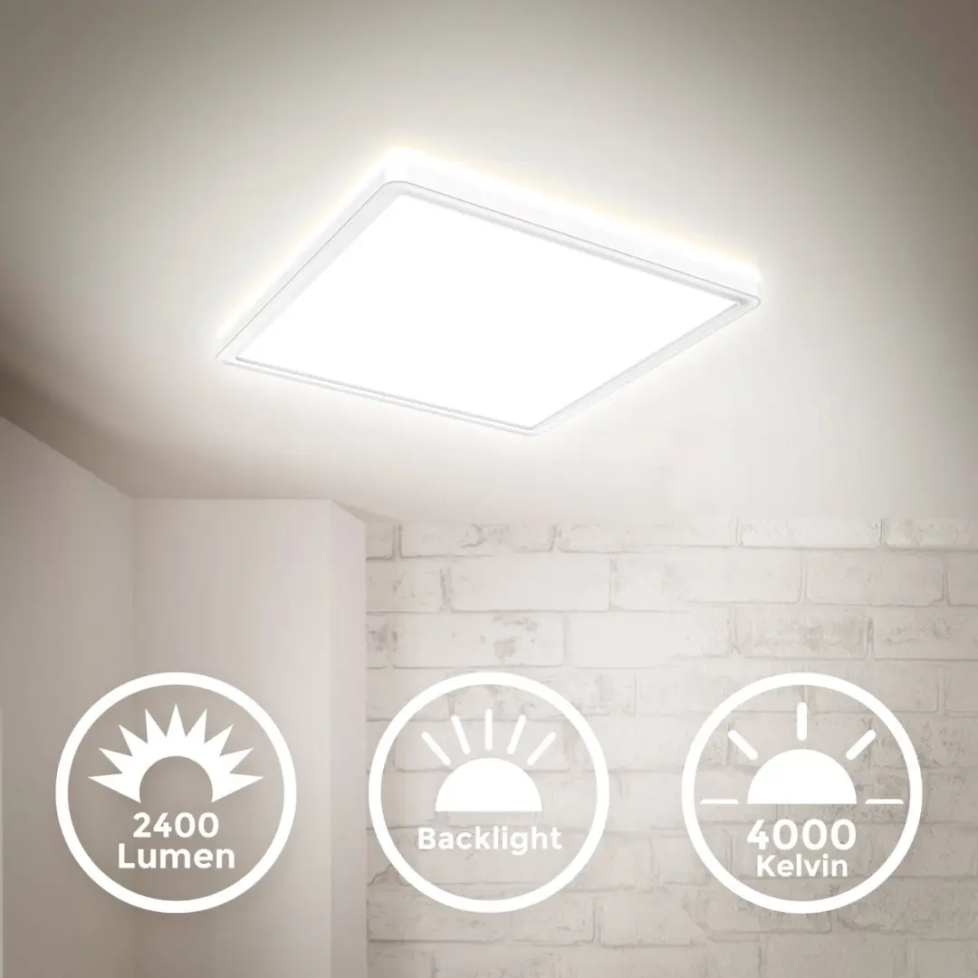 Briloner B.K.Licht LED Plafondlamp 18W - 4.000K Wit